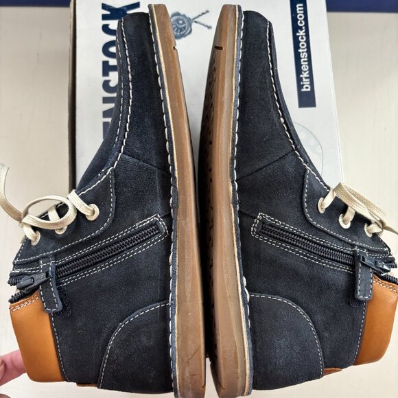 NIB | Birkenstock Pasadena Lace Up Ankle Boot Navy Blue Regular Width EU 37 - Picture 3 of 10